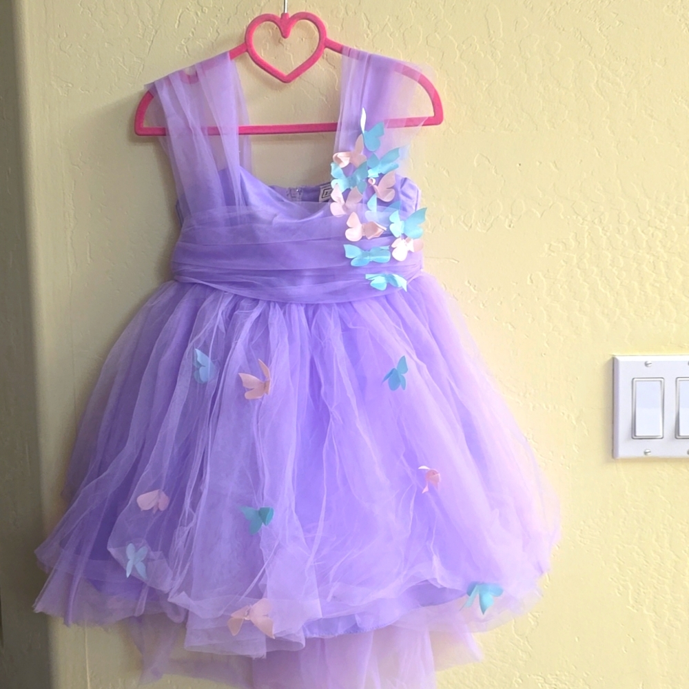 NEW Butterfly Tutu Dress for Toddler Baby Girls Sleeveless Tulle size 110